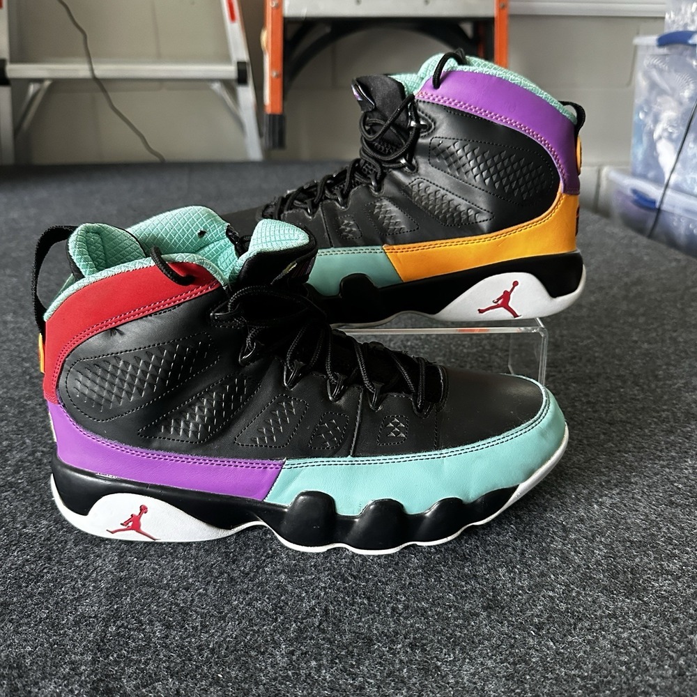 Nike Air Jordan 9‎ Retro Dream It Do It Sneakers Shoes Men's Size 10 Black Logo